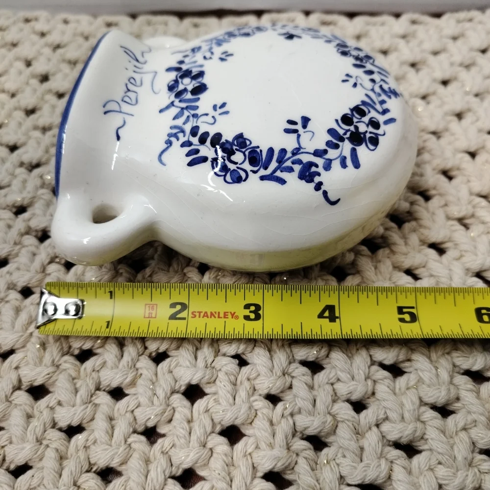 Blue and White Ceramic Herb Pot